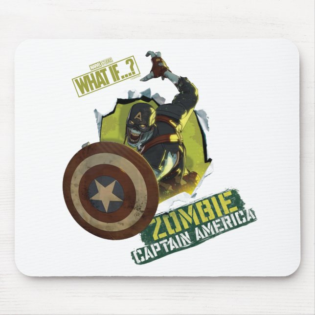 Tapis De Souris Et Si... ? | Zombie Capitaine Amérique Tru (Devant)