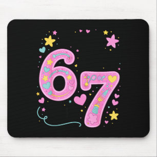 Tapis De Souris Était 6 7 mignon 7ème tenue de fille d'anniversair