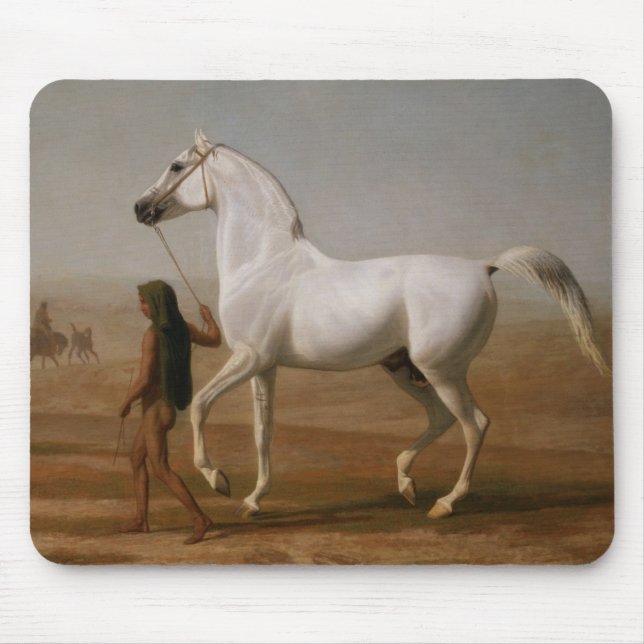 Tapis De Souris Étalon arabe blanc (Devant)