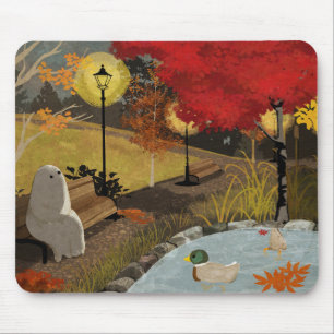 Tapis De Souris Étang aux canards - Automne