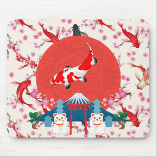 Tapis De Souris Étang de carpes koï