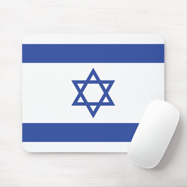 Tapis De Souris Etat d'Israël Drapeau, Étoile de David Juifs (Avec souris)
