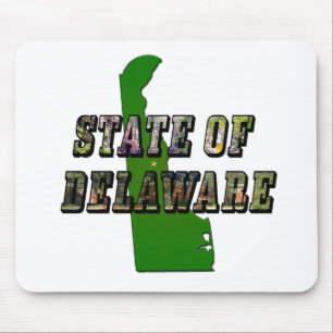 Tapis De Souris État du Delaware Image Texte et Plan Plan Plan
