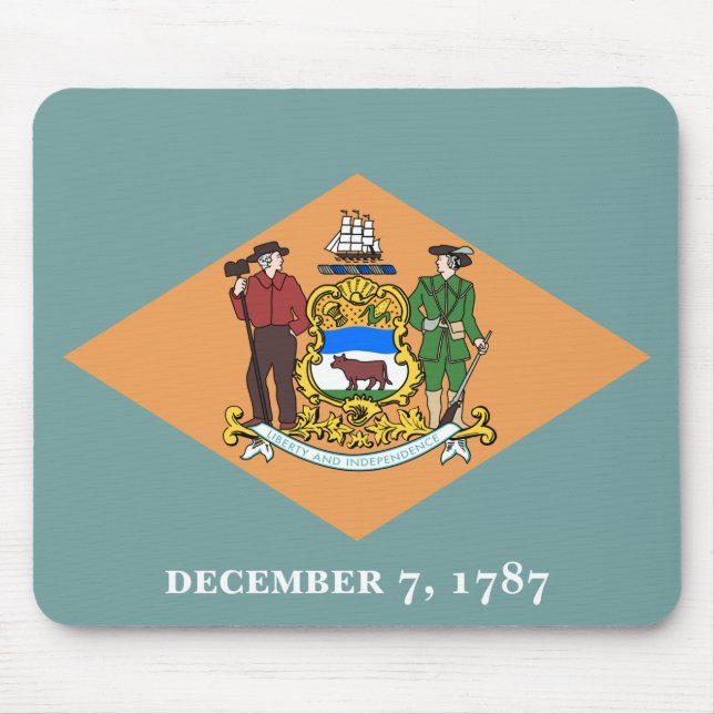 Tapis De Souris État du drapeau du Delaware (Devant)