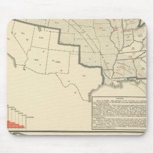 Tapis De Souris États-Unis Deux cartes lithographiées en deux co