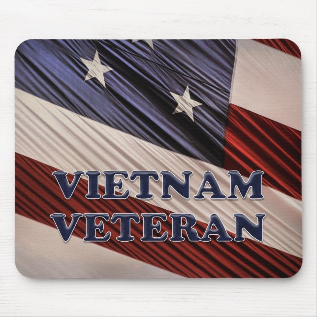 Tapis De Souris États-Unis drapeau patriotique militaire Vietnam v (Devant)