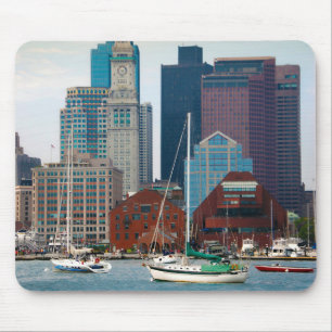 Tapis De Souris États-Unis, Massachusetts. Skyline du front de mer