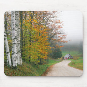 Tapis De Souris États-Unis, Vermont. Maison de Sucre Près de la Vi