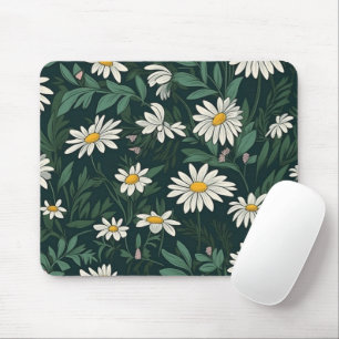 Tapis De Souris Été blanc pâté de marguerite