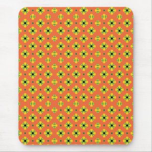 Tapis De Souris Été Bright Orange Jaune Vert Diamant Motif