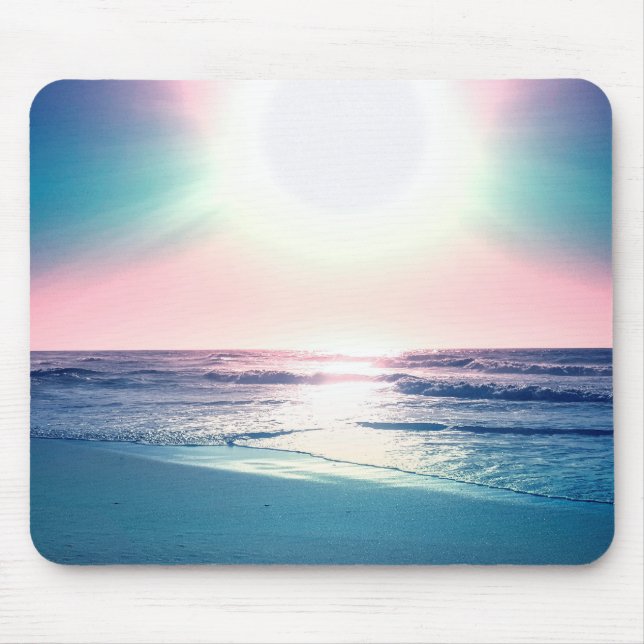 Tapis De Souris Eté Mer coucher de soleil Plage tropicale Photo (Devant)
