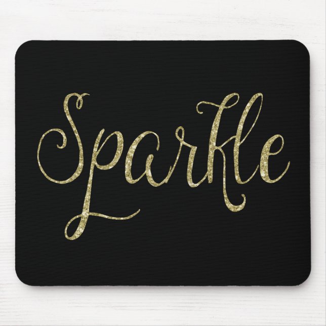Tapis De Souris Étincelle de parties scintillantes de Faux d'or (Devant)