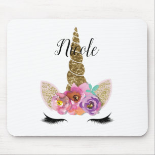 Tapis De Souris Étincelle Girly de filles de licorne de parties