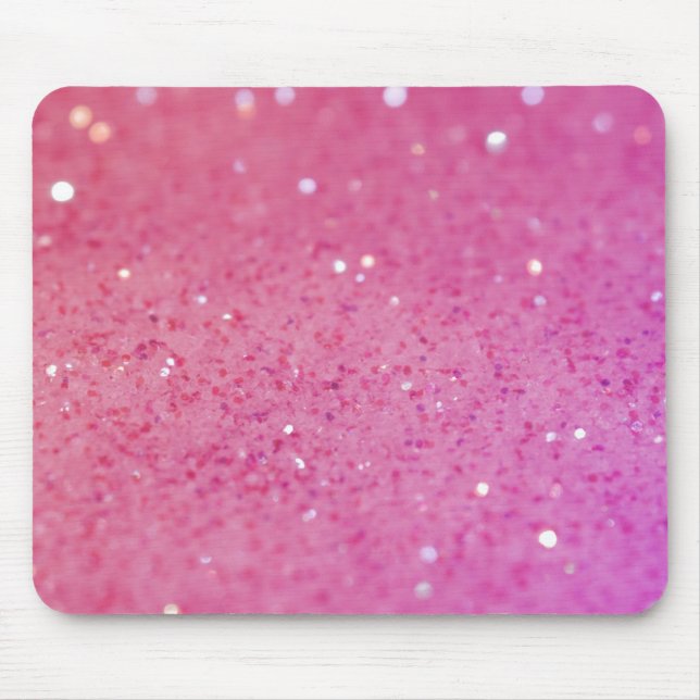 Tapis De Souris Étincelle rose au néon de parties scintillantes (Devant)