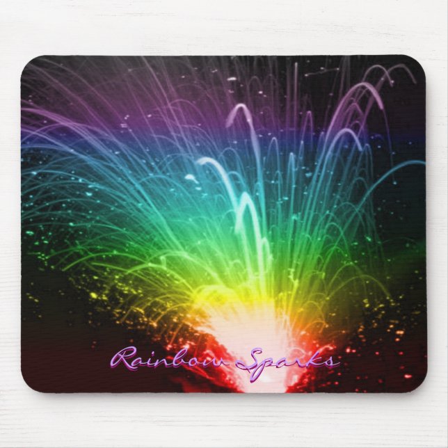 Tapis De Souris Étincelles Rainbow (Devant)