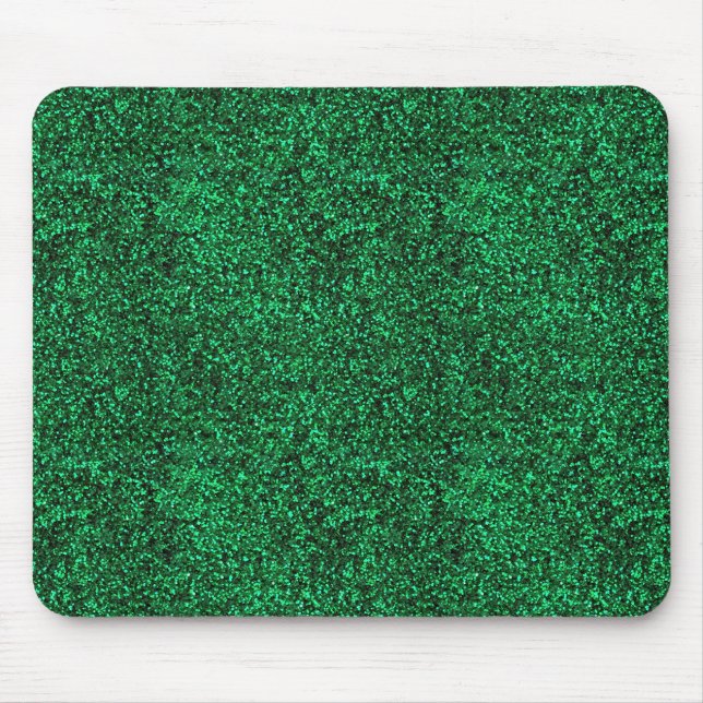 Tapis De Souris Étincelles vertes étincelantes élégantes de (Devant)