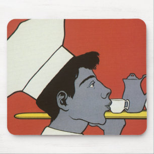 Tapis De Souris Étiquette de produit vintage, Kakao chocolat chaud