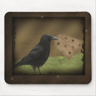 Tapis De Souris Étiquette primitive Mousepad de coup de corneille