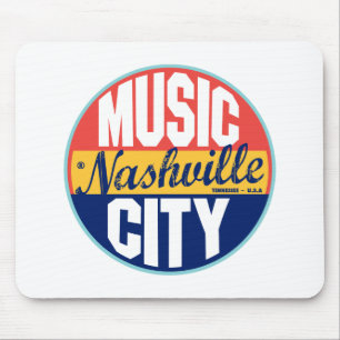 Tapis De Souris Étiquette vintage de Nashville