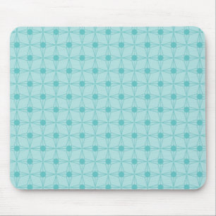 Tapis De Souris Etoile à pointes rétro Mousepad, Turquoise