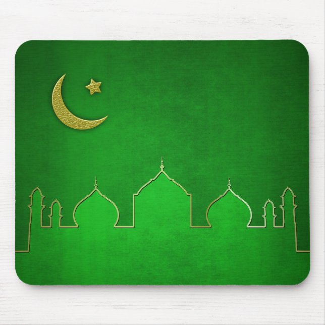 Tapis De Souris Étoile de la Mosquée de l'or vert (Devant)