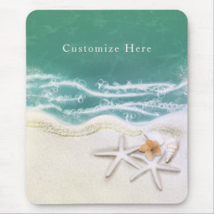 Tapis De Souris Étoile de mer sur la plage Eau de mer turquoise Tr