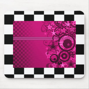 Tapis De Souris Étoile graphique Checkered Mousepad
