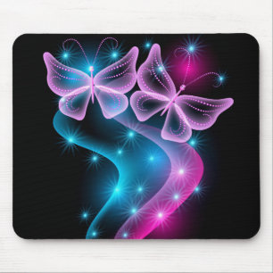 Tapis De Souris Étoiles et papillons