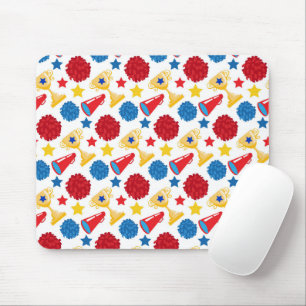 Tapis De Souris Étoiles Jaunes Rouges Bleues Pom-Poms de Meneuse d