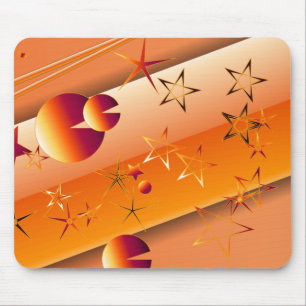 Tapis de souris Étoiles Orange