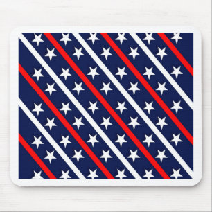 Tapis De Souris étoiles patriotiques rouges bleues