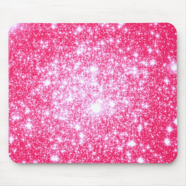Tapis De Souris Étoiles roses brillantes (Devant)