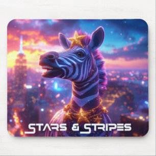 Tapis De Souris Étoiles sur bandes avec ZEBRA ZANZIBAR