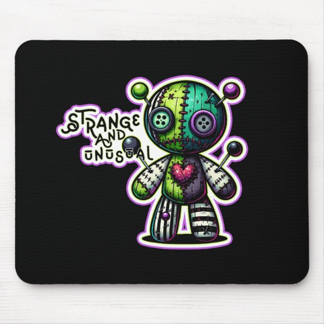 Tapis De Souris Étrange et inhabituel Purple Coeur Vert Voodoo Our (Devant)
