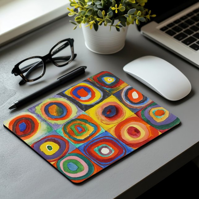 Tapis De Souris Étude des couleurs | Wassily Kandinsky (Créateur téléchargé)