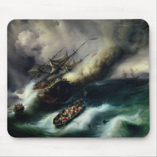 Tapis De Souris Étudiez pour le Burning du "Kent" en 1825