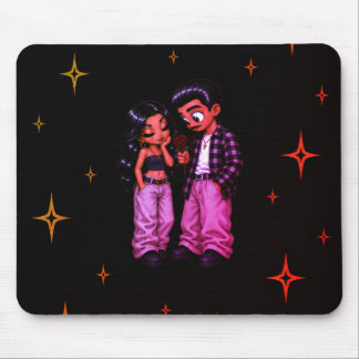 Tapis De Souris Étui de téléphone Couple Amour Chicano Rose Rouge 