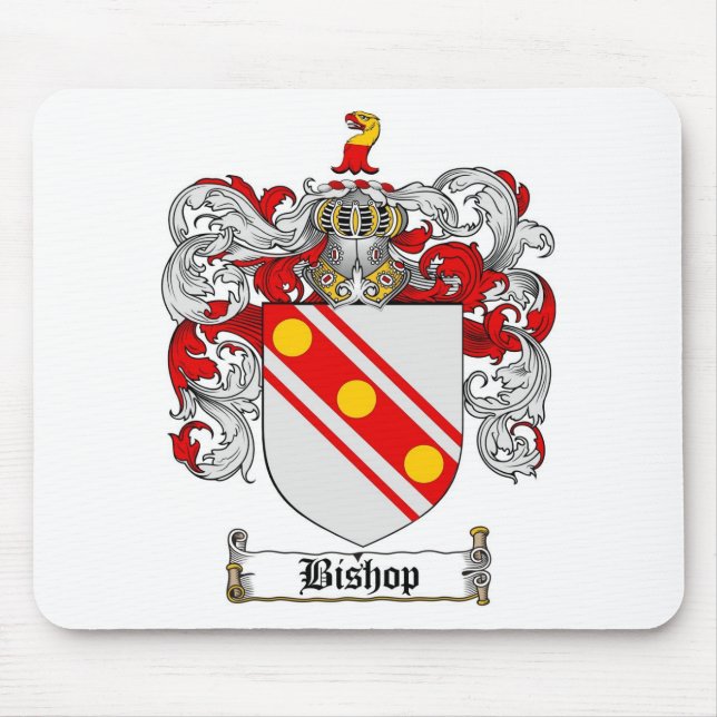 TAPIS DE SOURIS ÉVÊQUE FAMILY CREST - ÉVÊQUE MANTEAU DES BRAS (Devant)