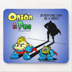 Tapis De Souris Everyone can voit à Hero Onion et Pea mousepad.