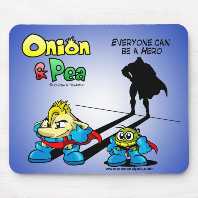 Tapis De Souris Everyone can voit à Hero Onion et Pea mousepad. (Devant)