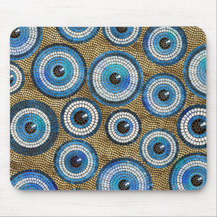 Tapis De Souris Evil Eye Mosaic Tile Pattern