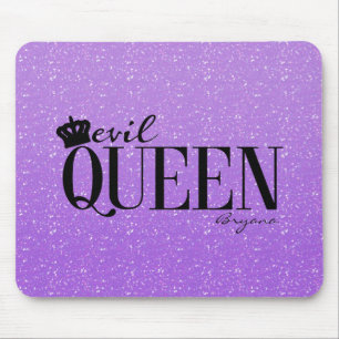 Tapis De Souris EVIL QUEEN Violet Parties scintillant Glam Couronn