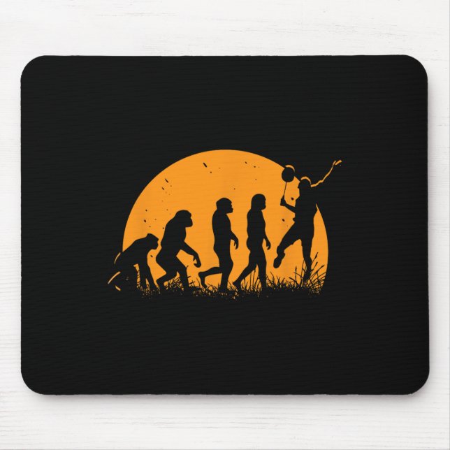 Tapis De Souris Evolution Badminton Player Racket Shutt (Devant)