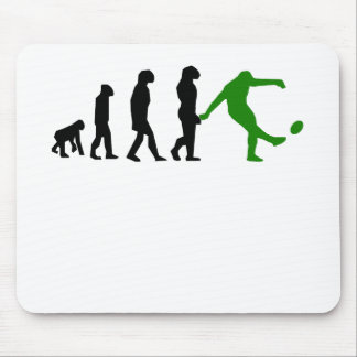 Tapis De Souris Évolution de coup-de-pied de rugby (vert)