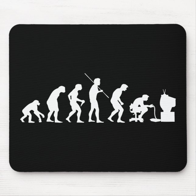 Tapis De Souris Évolution de Gamer de jeu de jeux vidéo (Devant)
