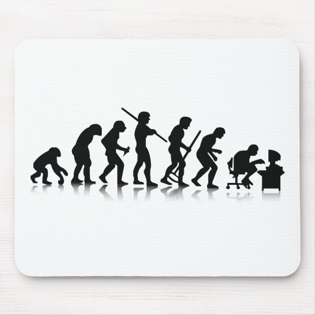 Tapis De Souris Évolution des toxicomanes informatiques (Devant)