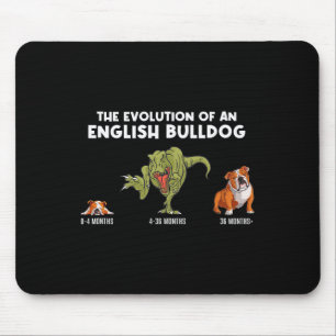 Tapis De Souris Evolution D'Une Maman De Bulldog Anglaise Fun Bull
