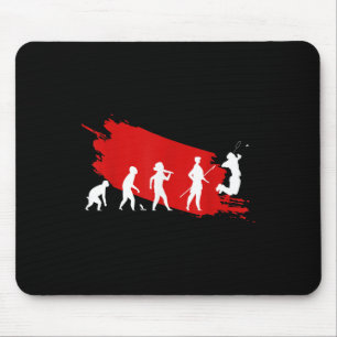 Tapis De Souris Évolution joueur de badminton drôle entraîneur de