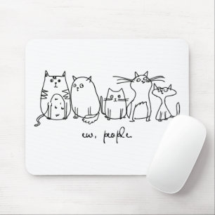 Tapis De Souris Ew, Les Gens Drôle Amoureux de les chats Meowy