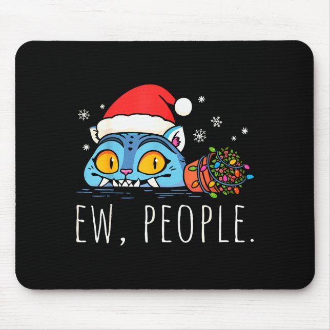 Tapis De Souris Ew People Christmas Funny Tiger Sarcastic Humor In (Devant)